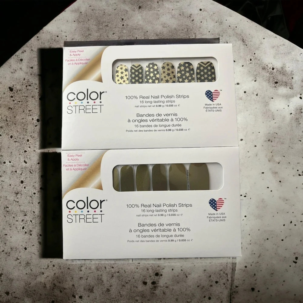 Color Street SALUTE TO YOU - Military Awareness Nail Strip Sets + Miss Polaris